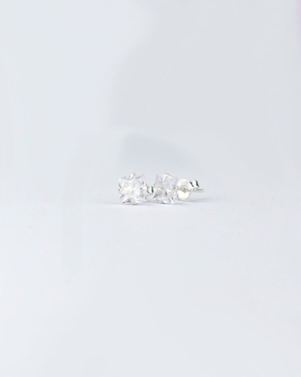 BRINCO CARRÊ 6MM – PRATA 925